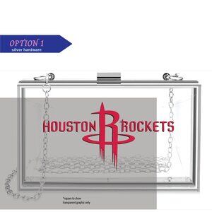 Houston Rockets Clear Acrylic Clutch